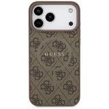 Husa de protectie Guess 4G Ring Classic Logo MagSafe (GUHMP17XG4GFRW) compatibil cu iPhone 17 Pro Max, Maro