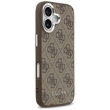 Husa de protectie Guess Hardcase 4G Classic Logo MagSafe (GUHMP17SP4GSSMCW) compatibil cu iPhone 17, Maro