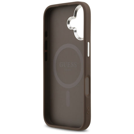 Husa de protectie Guess Hardcase 4G Classic Logo MagSafe (GUHMP17SP4GSSMCW) compatibil cu iPhone 17, Maro