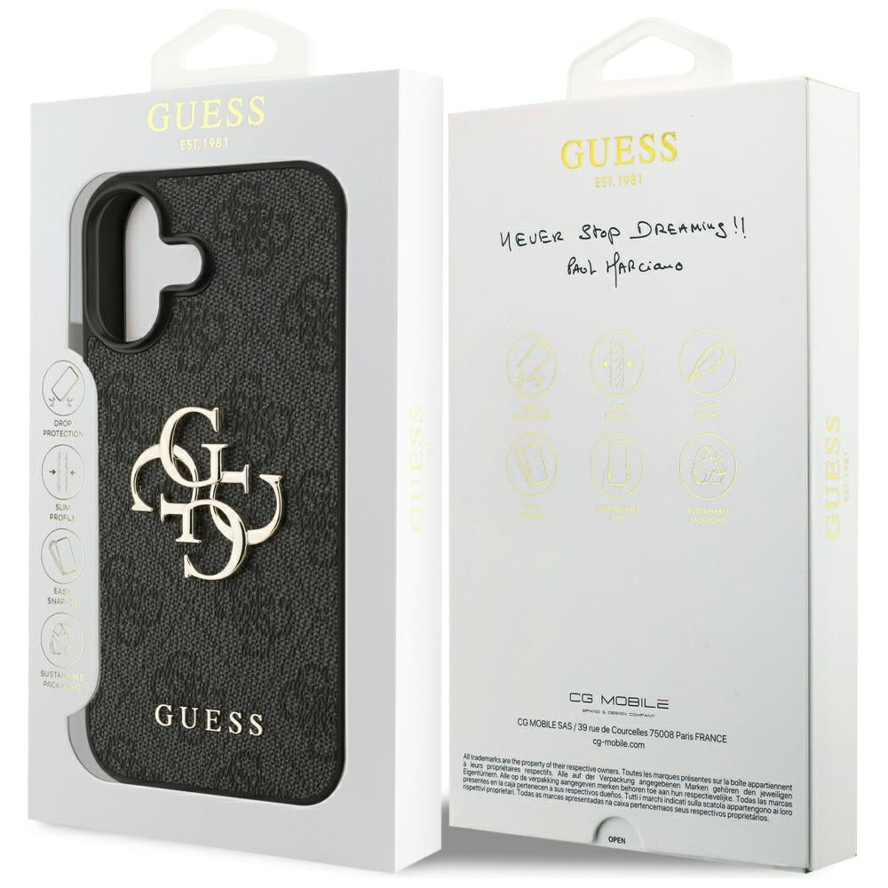 Husa de protectie Guess Hardcase 4G Big Logo (GUHCP17S4GMGGR) compatibil cu iPhone 17, Negru