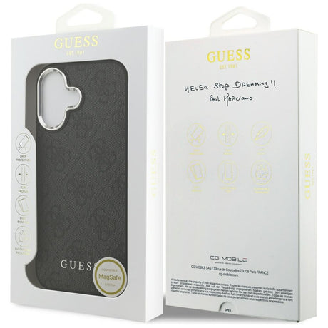 Husa de protectie Guess Hardcase 4G Classic Logo MagSafe (GUHMP17SP4GSSMCK) compatibil cu iPhone 17, Negru