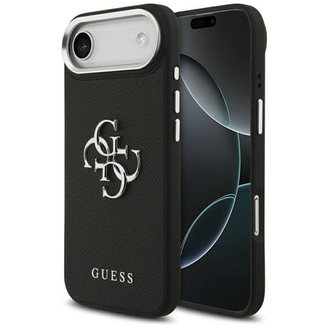 Husa de protectie Guess Hardcase 4G Grained Big and Classic Logo (GUHCP17MPG4SMCEK) compatibil cu iPhone 17 Air, Negru