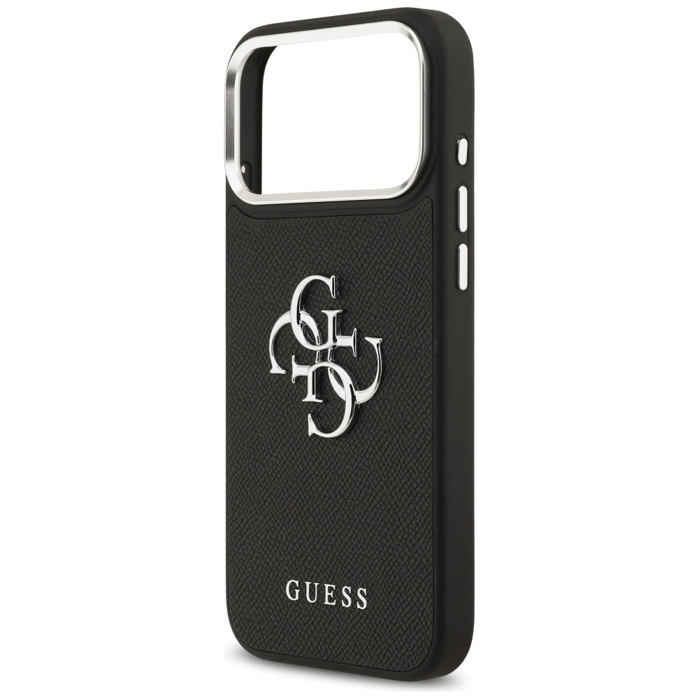 Husa de protectie Guess Hardcase 4G Grained Big and Classic Logo (GUHCP17XPG4SMCEK) compatibil cu iPhone 17 Pro Max, Negru