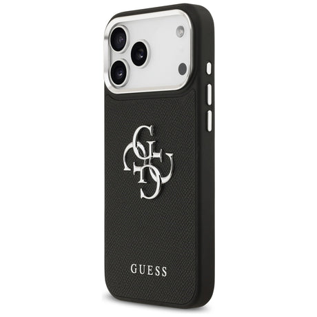 Husa de protectie Guess Hardcase 4G Grained Big and Classic Logo (GUHCP17XPG4SMCEK) compatibil cu iPhone 17 Pro Max, Negru