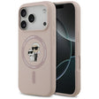 Husa de protectie Karl Lagerfeld Silicone Ring MagSafe (KLHMP17LSCMKCRHP) compatibil cu iPhone 17 Pro, Roz Karl&Choupette