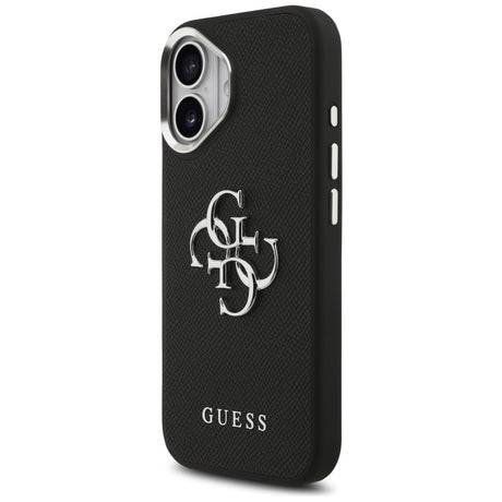 Husa de protectie Guess Hardcase 4G Grained Big and Classic Logo (GUHCP17SPG4SMCEK) compatibil cu iPhone 17, Negru