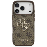 Husa de protectie Guess Hardcase 4G Big Logo (GUHCP17L4GMGBR) compatibil cu iPhone 17 Pro, Maro