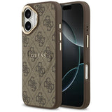 Husa de protectie Guess Hardcase 4G Classic MagSafe (GUHMP17SP4MSEGCW) compatibil cu iPhone 17, Maro