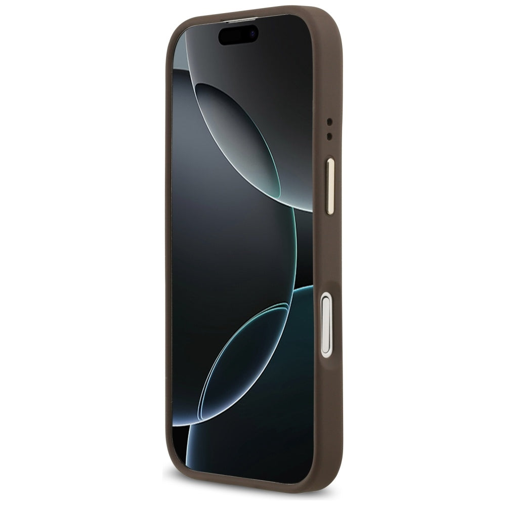 Husa de protectie Guess Hardcase 4G Classic MagSafe (GUHMP17SP4MSEGCW) compatibil cu iPhone 17, Maro