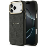 Husa de protectie Guess Hardcase 4G Classic MagSafe (GUHMP17LP4MSEGCK) compatibil cu iPhone 17 Pro, Negru