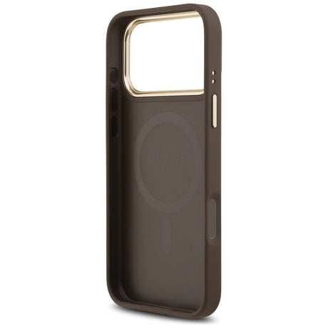 Husa de protectie Guess Hardcase 4G Classic MagSafe (GUHMP17LP4MSEGCW) compatibil cu iPhone 17 Pro, Maro
