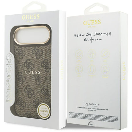 Husa de protectie Guess Hardcase 4G Classic MagSafe (GUHMP17MP4MSEGCW) compatibil cu iPhone 17 Air, Maro