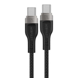 Cablu Acefast (C11-03), Magnetic Winding, Fast Charging, Type-C to Type-C, 60W, 3A, Adjustable Lenght, 1.2m, Negru