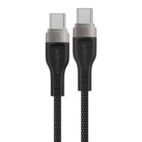 Cablu Acefast (C11-03), Magnetic Winding, Fast Charging, Type-C to Type-C, 60W, 3A, Adjustable Lenght, 1.2m, Negru