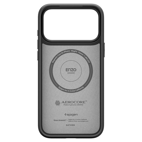 Husa de protectie Spigen Enzo Aramid "T" MagSafe (ACS09906) compatibil cu iPhone 17 Pro Max, Negru