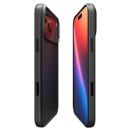 Husa de protectie Spigen Enzo Aramid "T" MagSafe (ACS09906) compatibil cu iPhone 17 Pro Max, Negru
