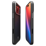 Husa de protectie Spigen Enzo Aramid "T" MagSafe (ACS09958) compatibil cu iPhone 17 Pro, Negru / Silver