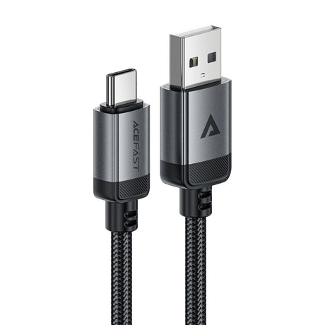 Cablu Acefast (C20-04), USB to Type-C, 3A, Fast Charging, Bend-Resistant, Nylon Braid, 1.2m, Negru
