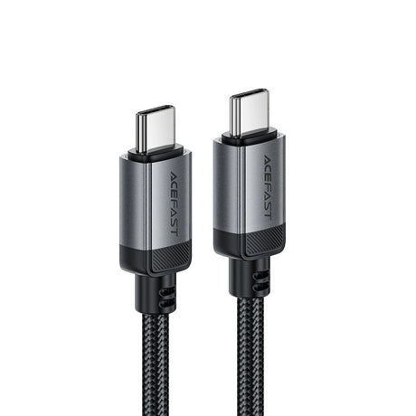 Cablu Acefast (C20-03), USB-C to Type-C, 60W, 3A, Fast Charging, Bend-Resistant, Nylon Braid, 1.2m, Negru