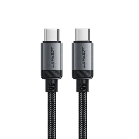 Cablu Acefast (C20-03), USB-C to Type-C, 60W, 3A, Fast Charging, Bend-Resistant, Nylon Braid, 1.2m, Negru