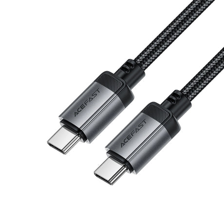 Cablu Acefast (C20-03), USB-C to Type-C, 60W, 3A, Fast Charging, Bend-Resistant, Nylon Braid, 1.2m, Negru