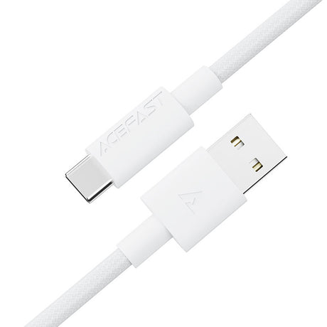 Cablu Acefast (C18-04), USB to Type-C, Fast Charging, 3A, Bend-Resistant, Nylon Braid, 1.2m, Alb