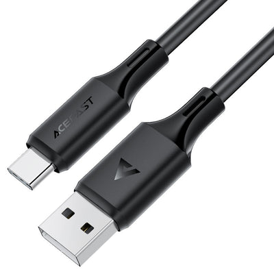 Cablu Acefast (C17-04), USB-C, 3A, 1.2m, Negru