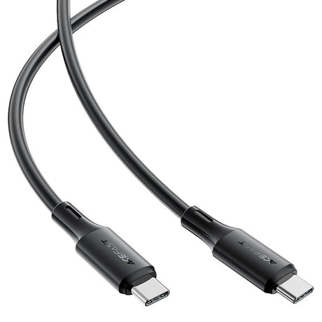 Cablu Acefast (C17-03), Type-C to Type-C, Fast Charging, 60W, 3A, Bend-Resistant, Soft Silicone, 1.2m, Negru