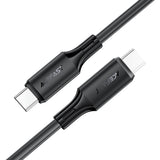 Cablu Acefast (C17-03), Type-C to Type-C, Fast Charging, 60W, 3A, Bend-Resistant, Soft Silicone, 1.2m, Negru