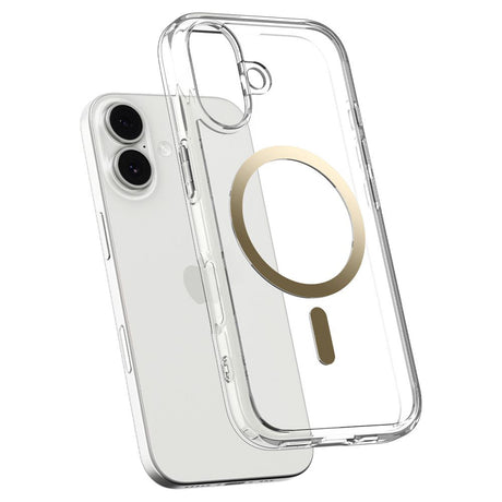 Husa de protectie Spigen Ultra Hybrid MagSafe (ACS10382) compatibil cu iPhone 17, Transparent /Gold