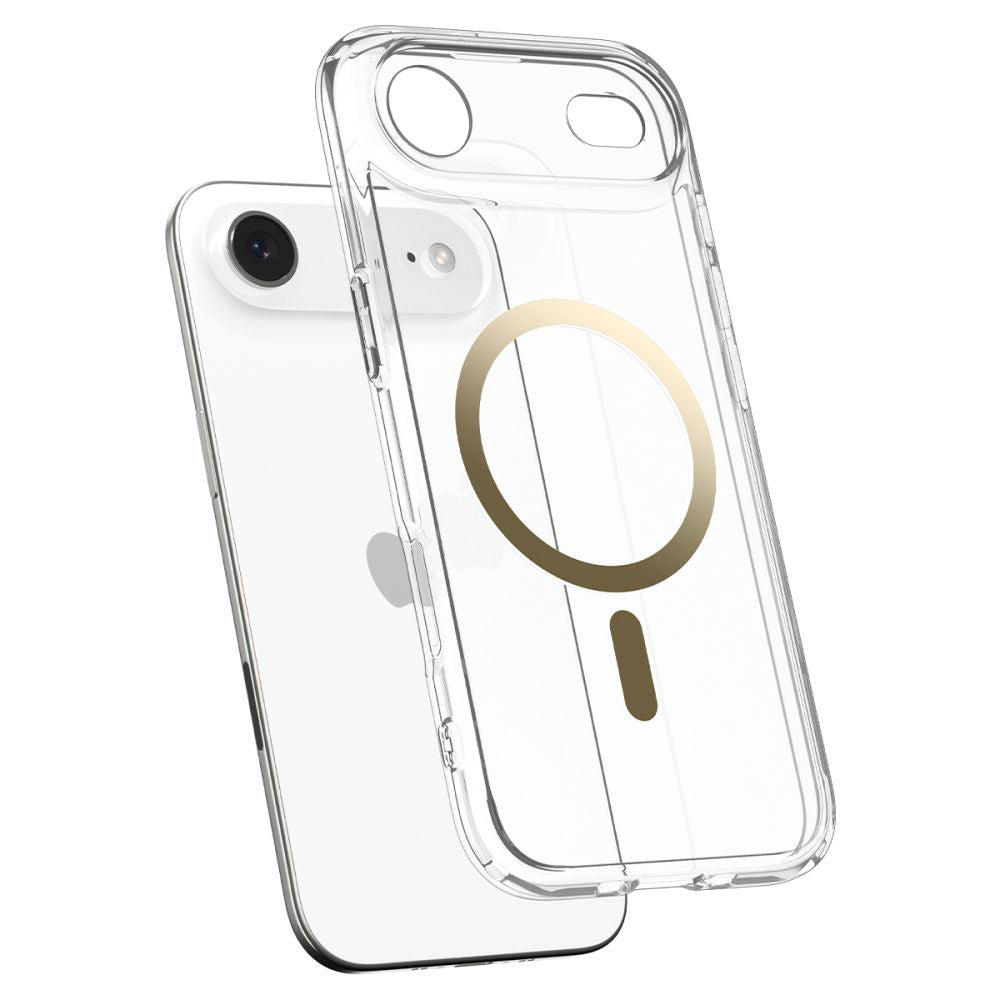 Husa de protectie Spigen Ultra Hybrid MagSafe (ACS10315) compatibil cu iPhone 17 Air, Transparent /Gold