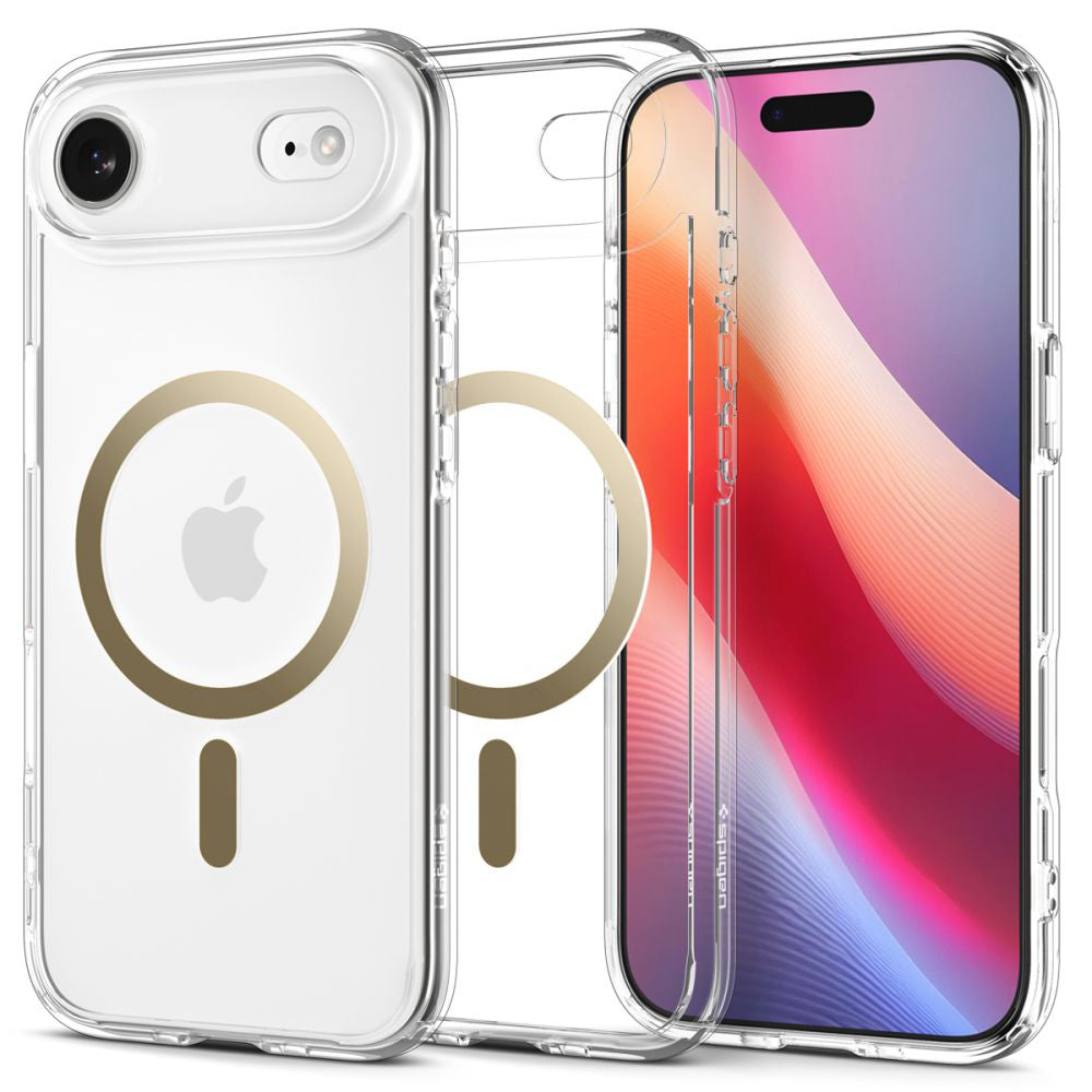 Husa de protectie Spigen Ultra Hybrid MagSafe (ACS10315) compatibil cu iPhone 17 Air, Transparent /Gold