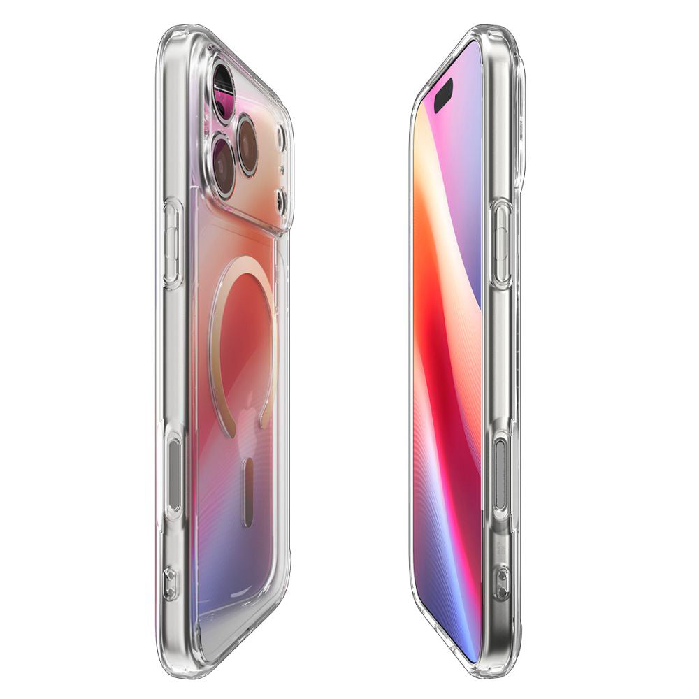 Husa de protectie Spigen Ultra Hybrid MagSafe (ACS10284) compatibil cu iPhone 17 Pro Max, Transparent /Gold