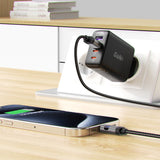 Cablu Acefast (C15-04), with Digital Display, Fast Charging, USB-A to Type-C, 66W, Zinc Alloy, 1.2m, Negru