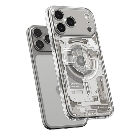 Husa de protectie Spigen Ultra Hybrid Zero One MagSafe (ACS10288) compatibil cu iPhone 17 Pro Max, Titanium Natural