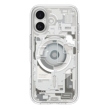 Husa de protectie Spigen Ultra Hybrid Zero One MagSafe (ACS10386) compatibil cu iPhone 17, Titanium Natural