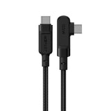 Cablu Acefast (C5-03), Fast Charging, Type-C to Type-C, 100W, 5A, Right Angle Design, Nylon Braid, 2m, Negru