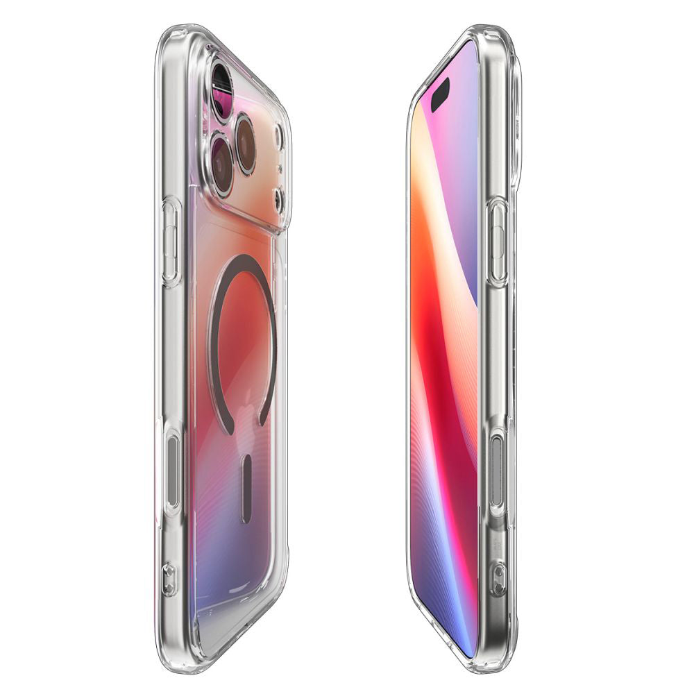 Husa de protectie Spigen Ultra Hybrid MagSafe (ACS10347) compatibil cu iPhone 17 Pro, Transparent /Graphite