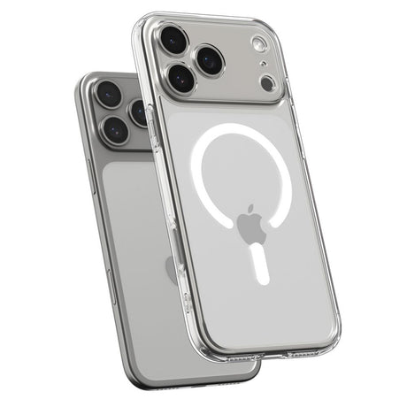 Spigen Husa de protectie Spigen Ultra Hybrid MagSafe (ACS10346) compatibil cu iPhone 17 Pro, Transparent /White – imagin