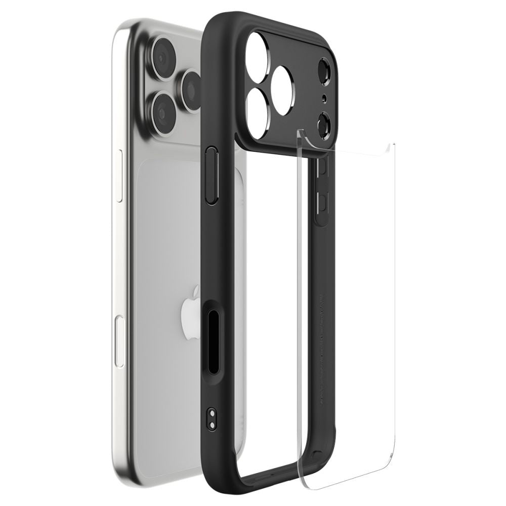 Husa de protectie Spigen Ultra Hybrid (ACS10343) compatibil cu iPhone 17 Pro, Negru Mat