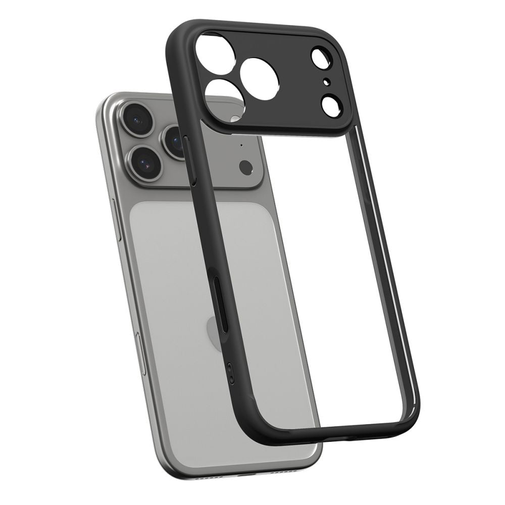 Husa de protectie Spigen Ultra Hybrid (ACS10343) compatibil cu iPhone 17 Pro, Negru Mat