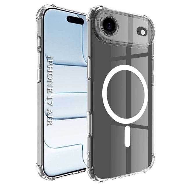 Husa de protectie Techsuit Shockproof Clear Silicone MagSafe compatibil cu iPhone 17 Air, Transparent