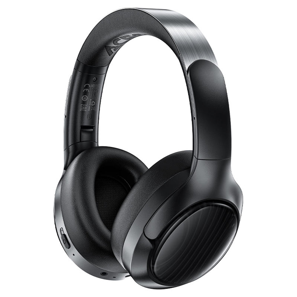 Casti Acefast Wireless Headset (H5), Type-C, Bluetooth 5.4, ANC, Noise Reduction, 3D Sense, 500mAh, Professional Hi-Fi, Negru