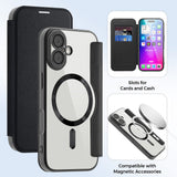 Husa de protectie Techsuit SmartMag Book compatibil cu iPhone 17, Negru