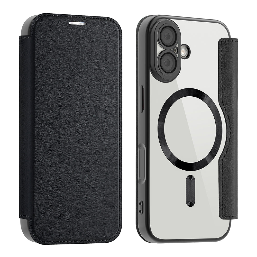 Husa de protectie Techsuit SmartMag Book compatibil cu iPhone 17, Negru