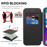Husa de protectie Techsuit SmartMag Book compatibil cu iPhone 17, Negru