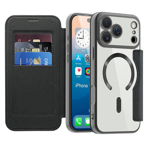 Husa de protectie Techsuit SmartMag Book compatibil cu iPhone 17 Pro, Negru