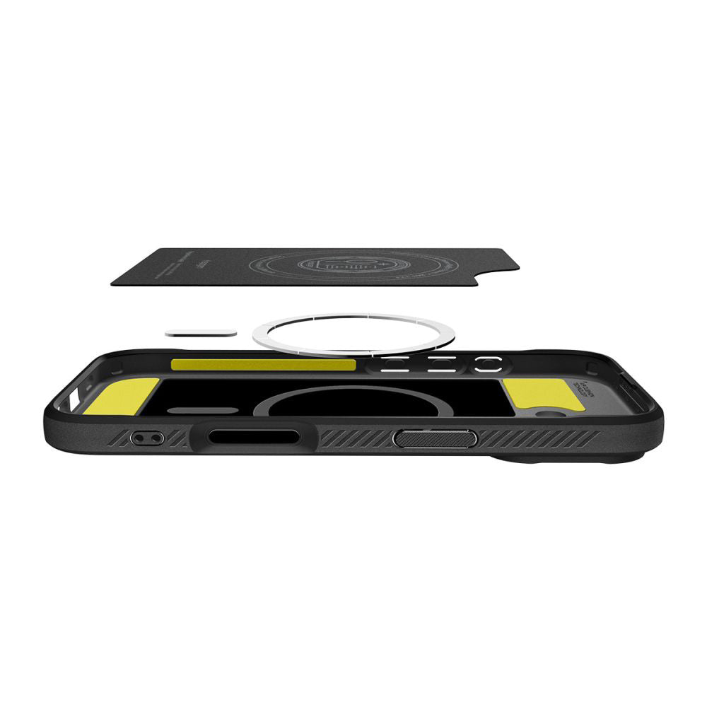 Husa de protectie Spigen Rugged Armor compatibil MagSafe (ACS10367) compatibil cu iPhone 17, Negru Mat