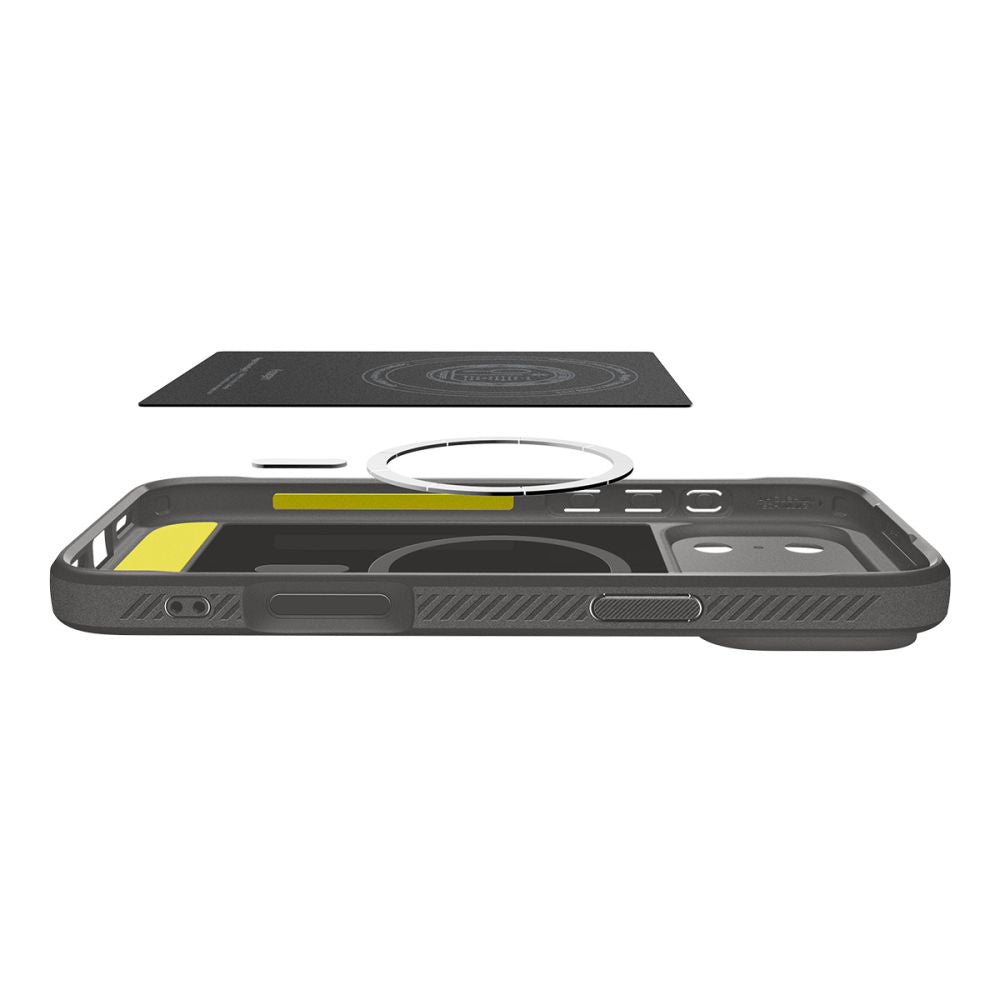 Husa de protectie Spigen Rugged Armor MagSafe (ACS10330) compatibil cu iPhone 17 Pro, Gri