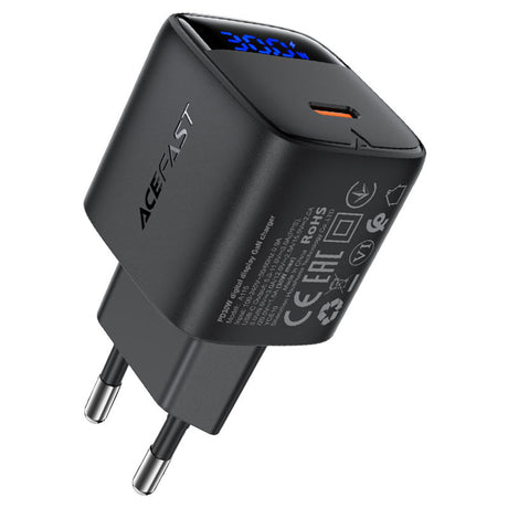 Incarcator Acefast (A115), Type-C, 30W, Fast Charging, Negru